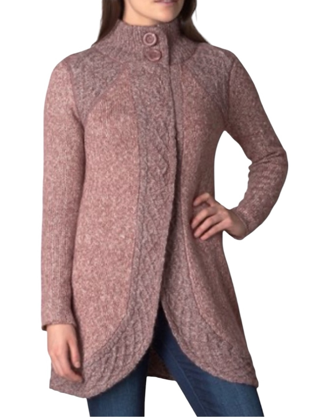 Prana Angelica Duster Cardigan Sweater in Deep Marsala Women’s Size Medium